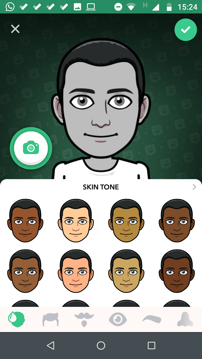 bitmoji choose skin tone new avatar