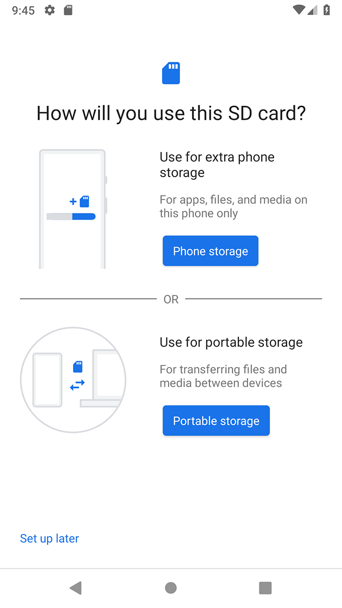 adoptable storage choose phone storage