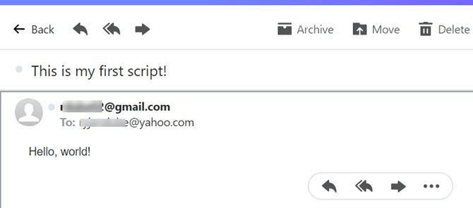 sending email with google script