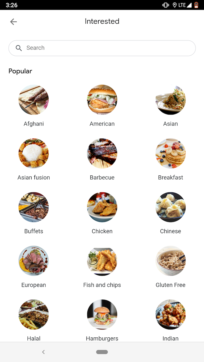 Google Maps Food and Drink Preferences 2