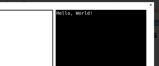 Output of basic Hello World Script