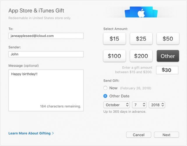purchase itunes gift card