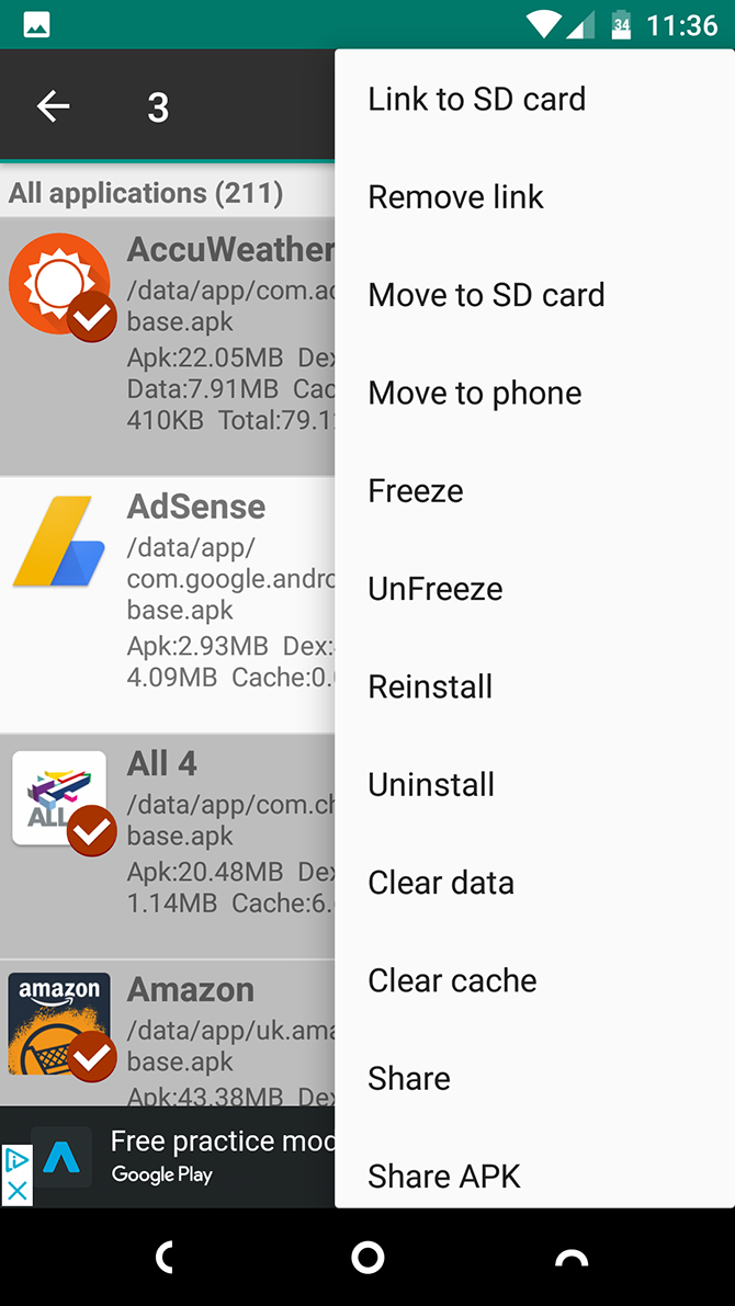 no option to move to sd card