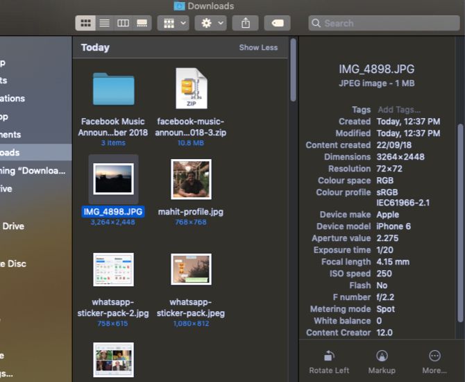 macOS Mojave new sidebar features