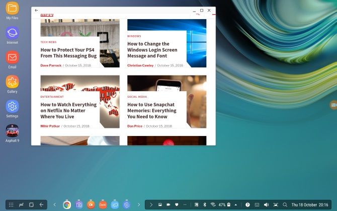 Desktop mode on Samsung Galaxy devices with DeX