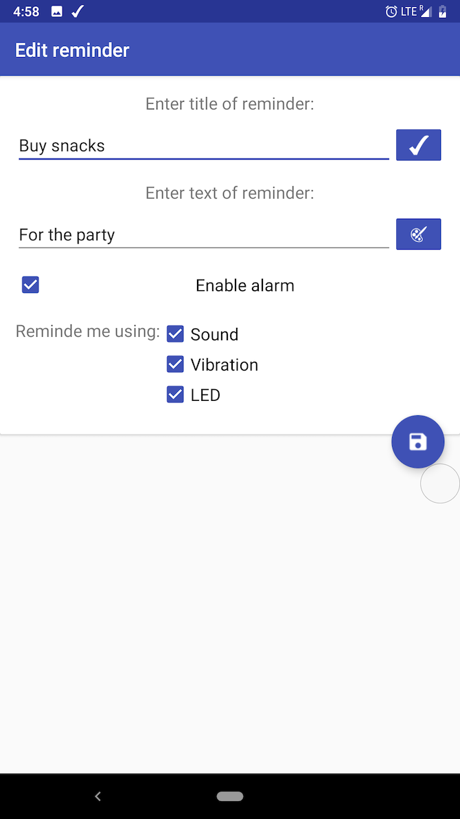 Notification Reminder Bar Android Add Task