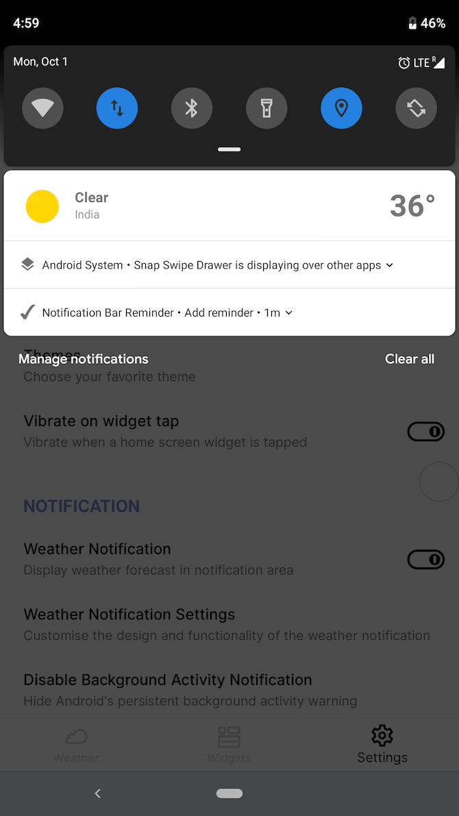Overdrop Android Notification