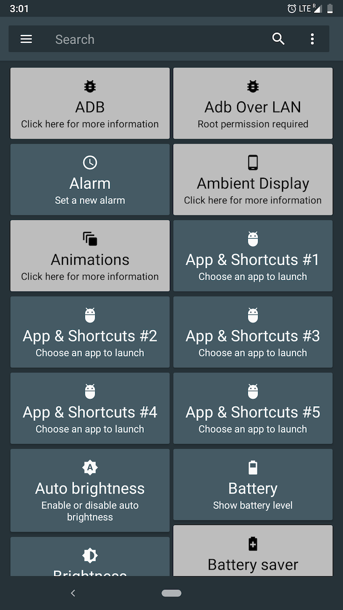 Quick Settings Android Options
