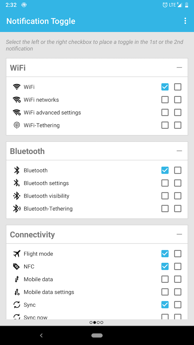 Notification Toggle Android Settings