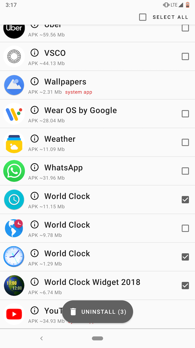 UnApp Android Homescreen