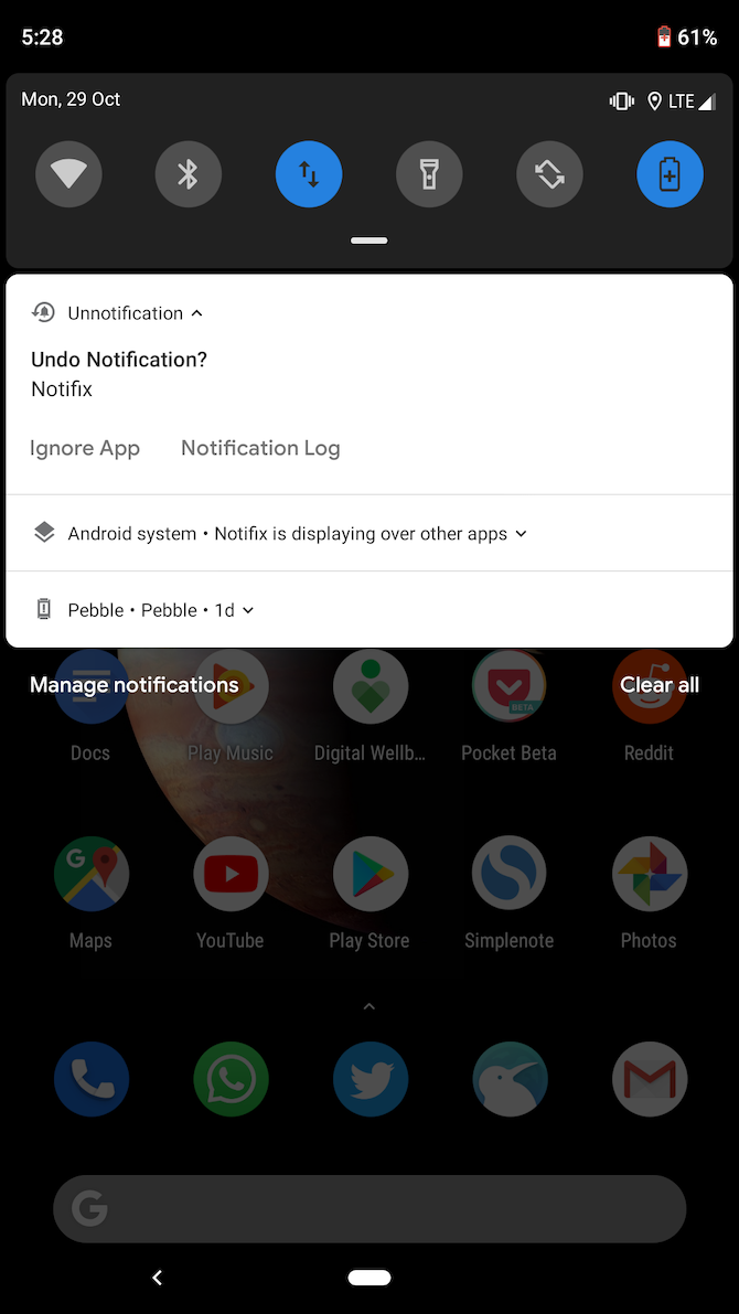 Unnotification Android Demo