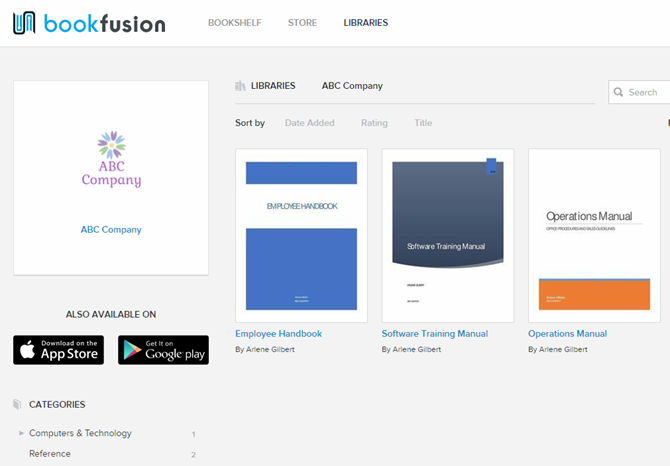 Custom Business Library in BookFusion