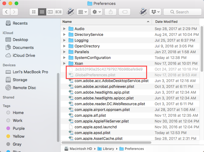Always show hidden files in Finder on a Mac