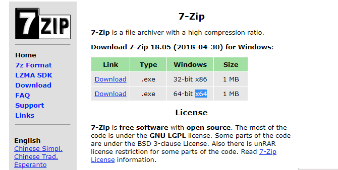 7-Zip 64-Bit Version