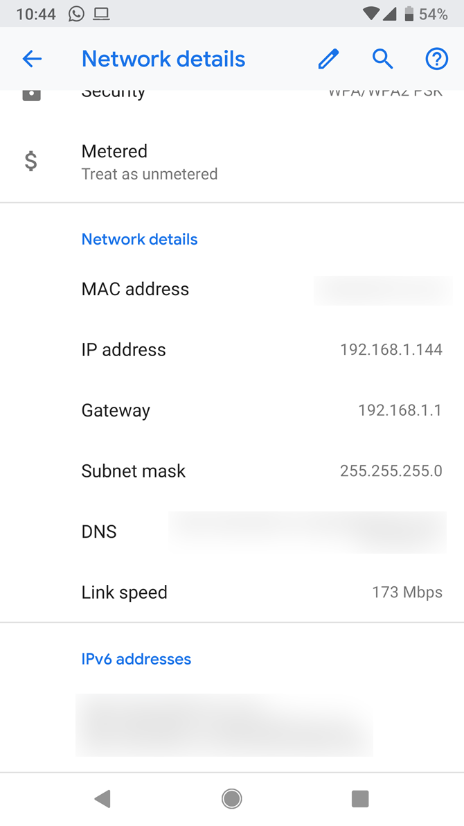 findy android ip address