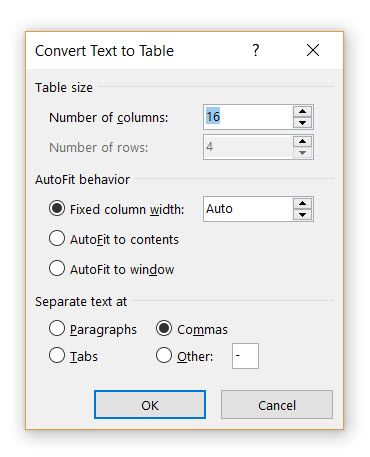 word for mac autofit table