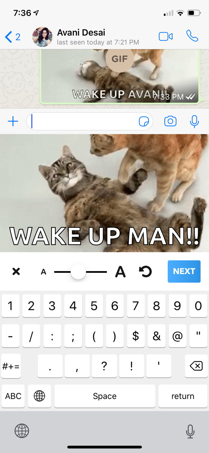 GIF Keyboard for iPhone Adding Caption 3
