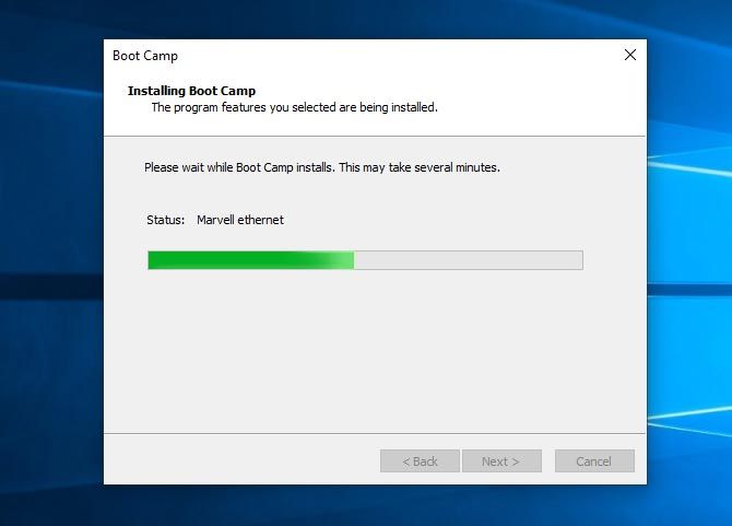 Boot Camp Drivers Installation