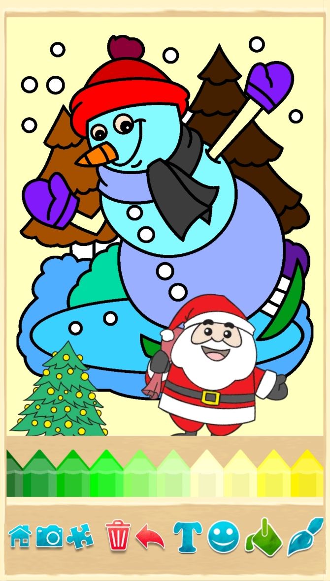 christmas coloring book completed
