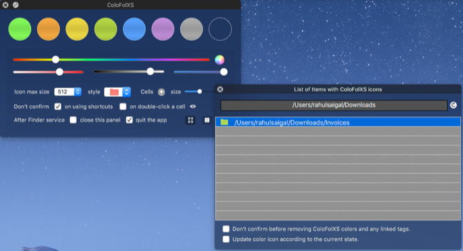 colofolxs app to color folders