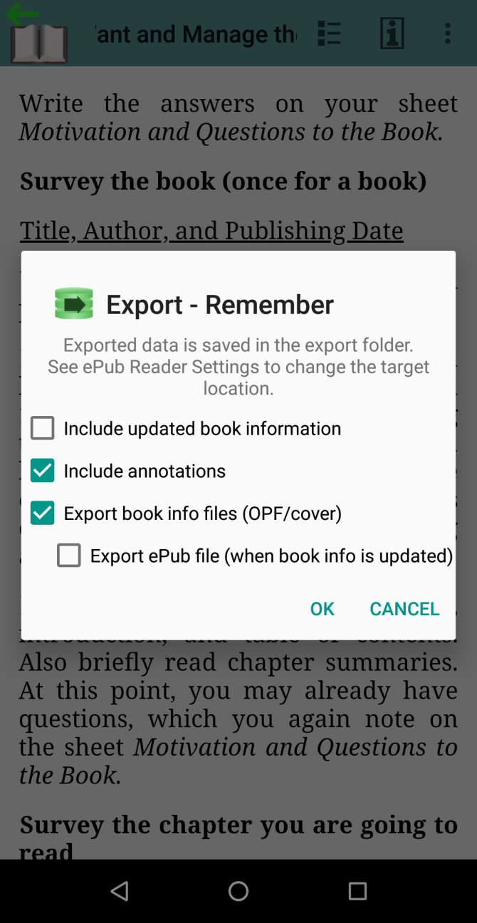 export annotations from elibrary manager