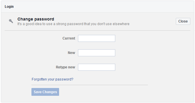 How to change your password on Facebook