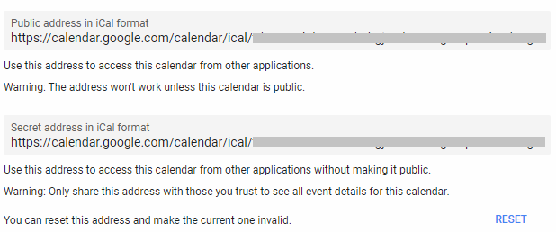 google calendar ical format