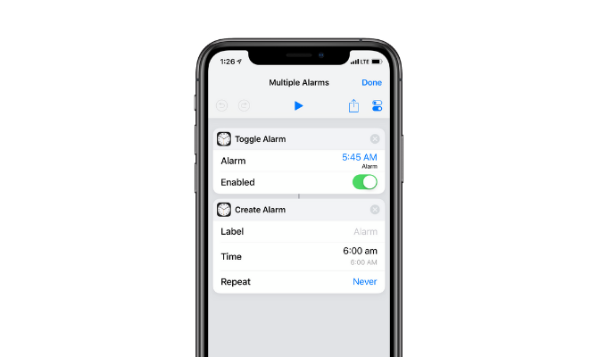 9 میانبر مفید آیفون برای خودکارسازی کارهای روزمره 2 iOS 12 shortcuts multiple alarms.png?q=50&fit=crop&w=750&dpr=1 -