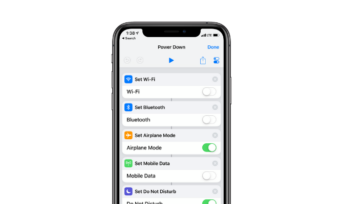 9 میانبر مفید آیفون برای خودکارسازی کارهای روزمره 10 iOS 12 shortcuts power down.png?q=50&fit=crop&w=750&dpr=1 -