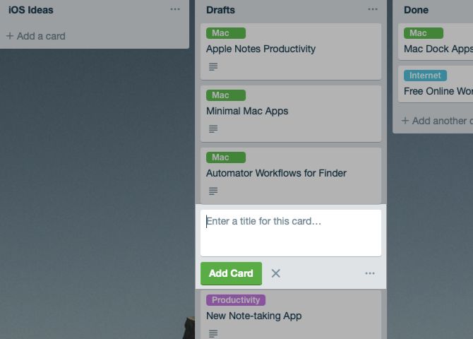 Insert new card in between cards in Trello