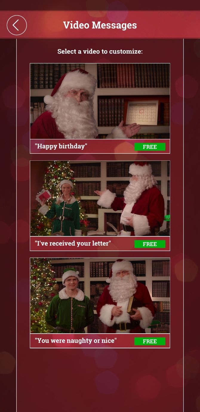 Message From Santa! video call
