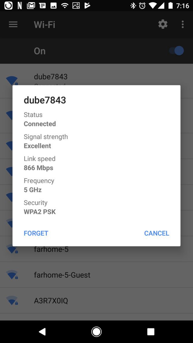 mobile wi-fi connection status