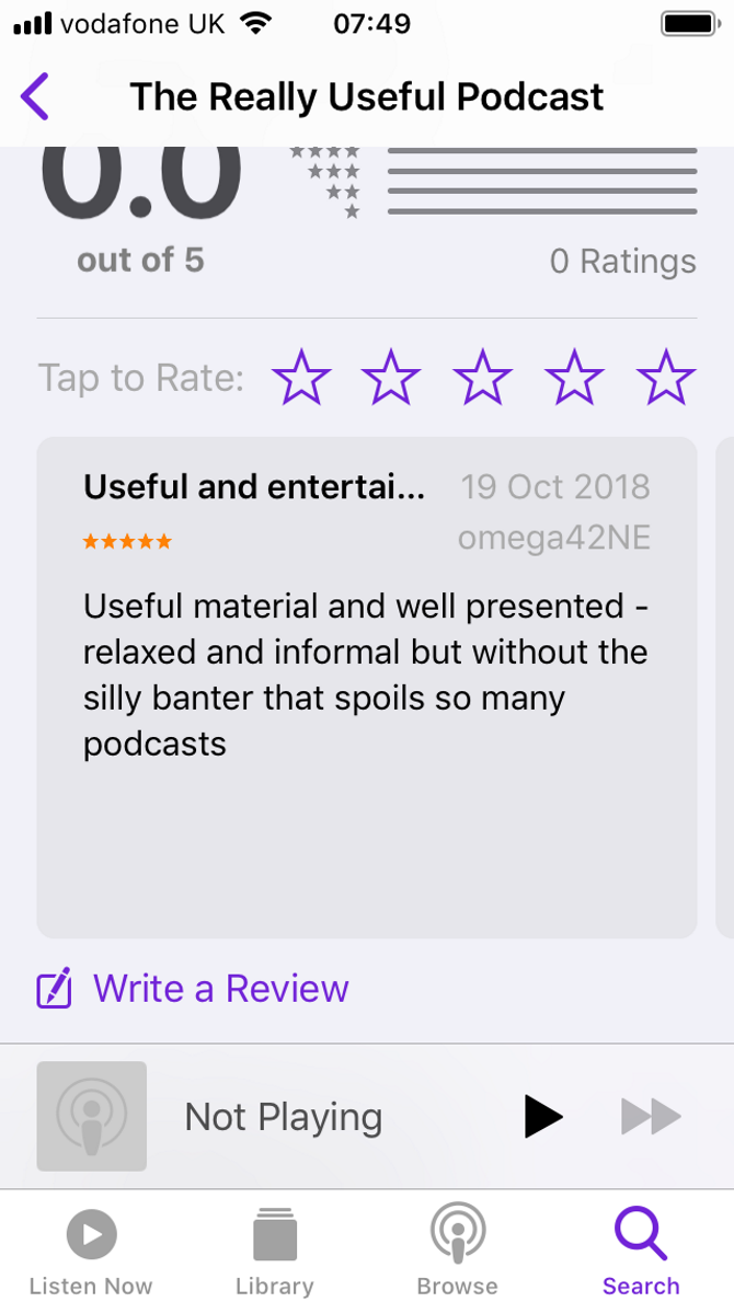Check podcast reviews on your iPhone