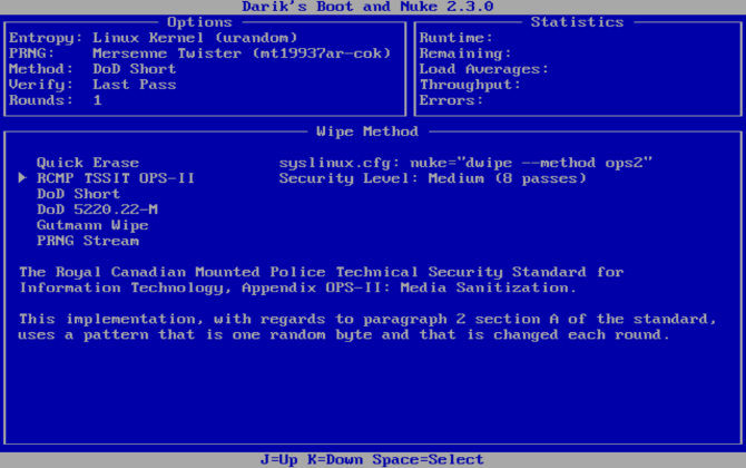 Choose a method to securely wipe your HDD