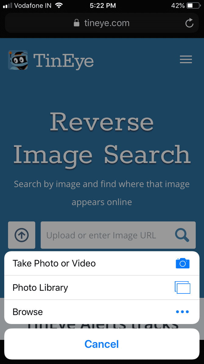 Iphone Reverse Image Search Upload 8 reverse image search ios tineye 1