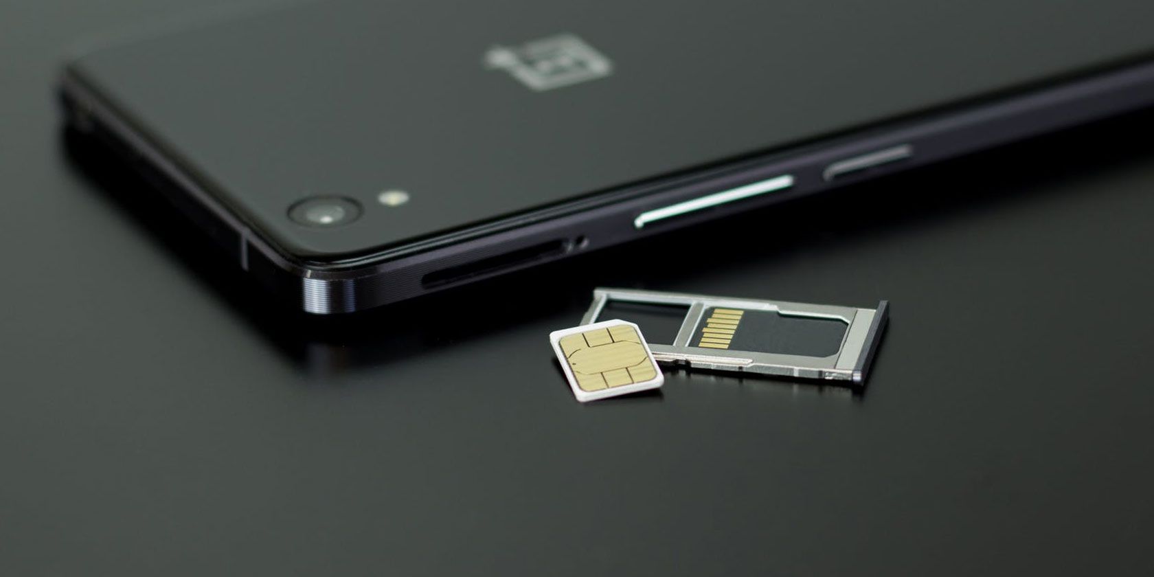 SIM card and slot on a phone