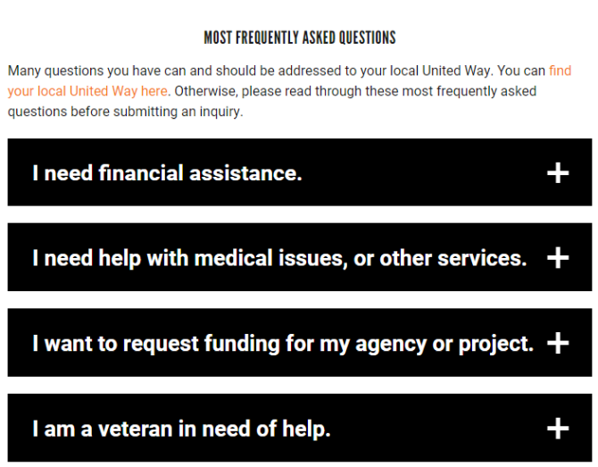 United Way FAQs