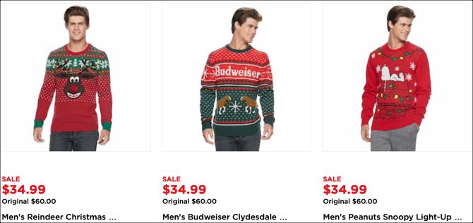 Kohls Mens Ugly Christmas Sweaters