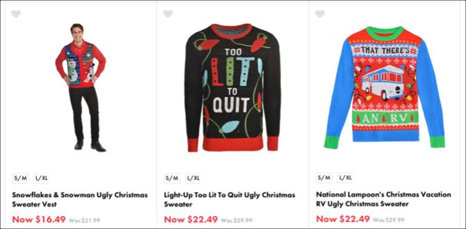 Party City Ugly Christmas Sweaters