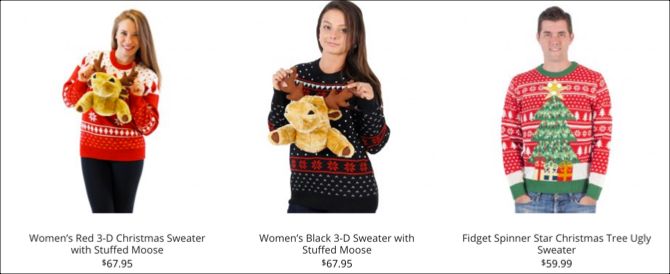 Ugly Christmas Sweater.com 3D options
