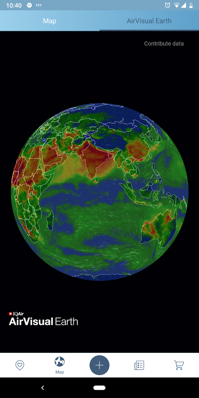 Airvisual Android Worldview