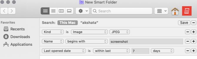 create new smart folder view in finder on mac