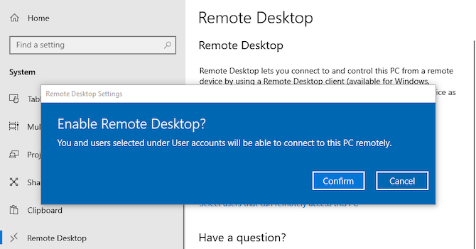 set up remote desktop connection mac to pc with ethernet
