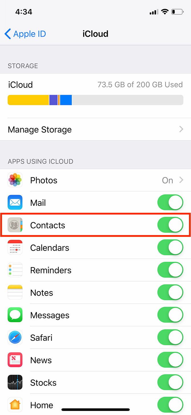 iCloud Contacts Sync