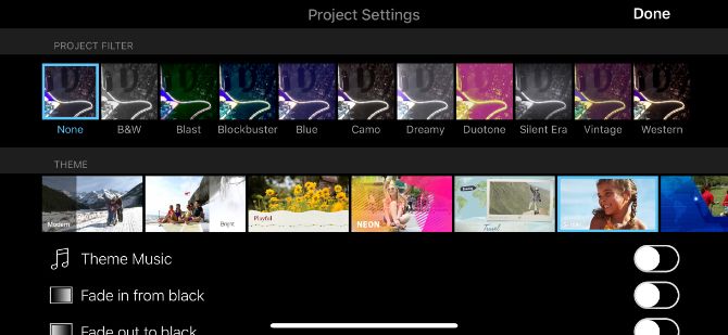 iMovie Settings iPhone