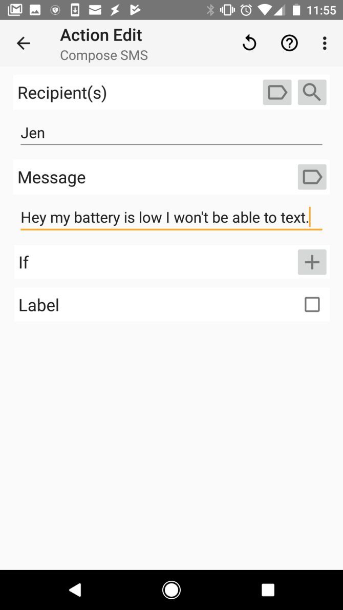 Tasker Compose SMS