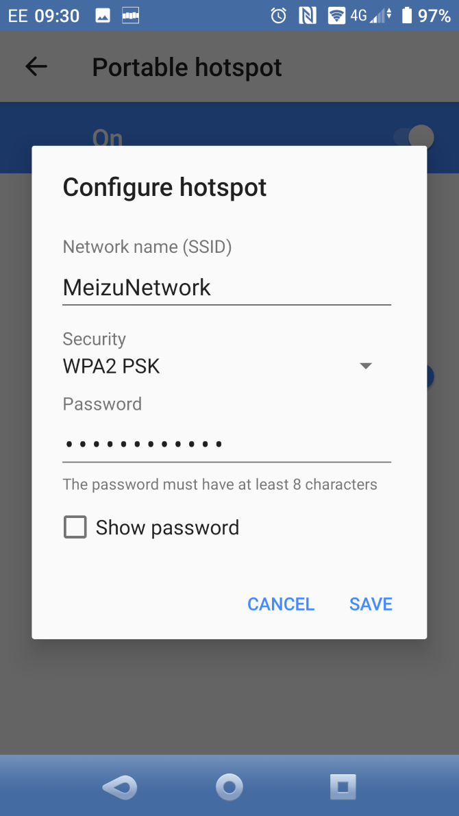 Configure your Android wireless hotspot