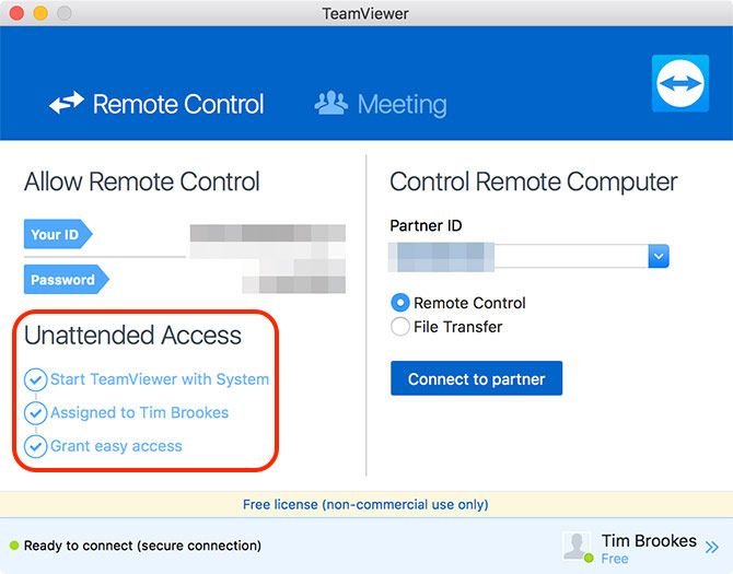 teamviewer 12 for mac connect to partner doesn