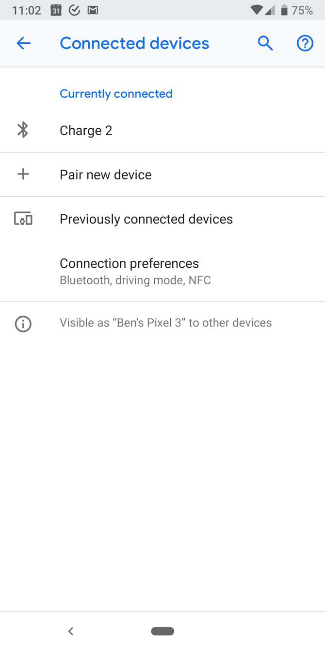 Android Bluetooth Options
