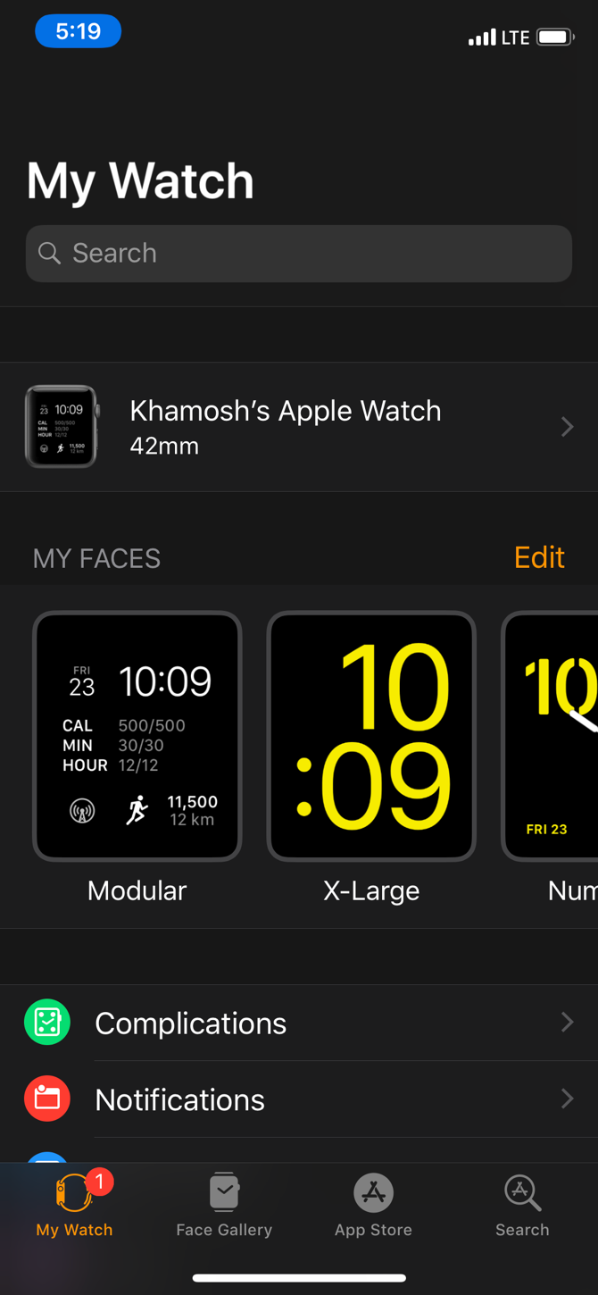 Apple Watch Edit Watch Faces 1
